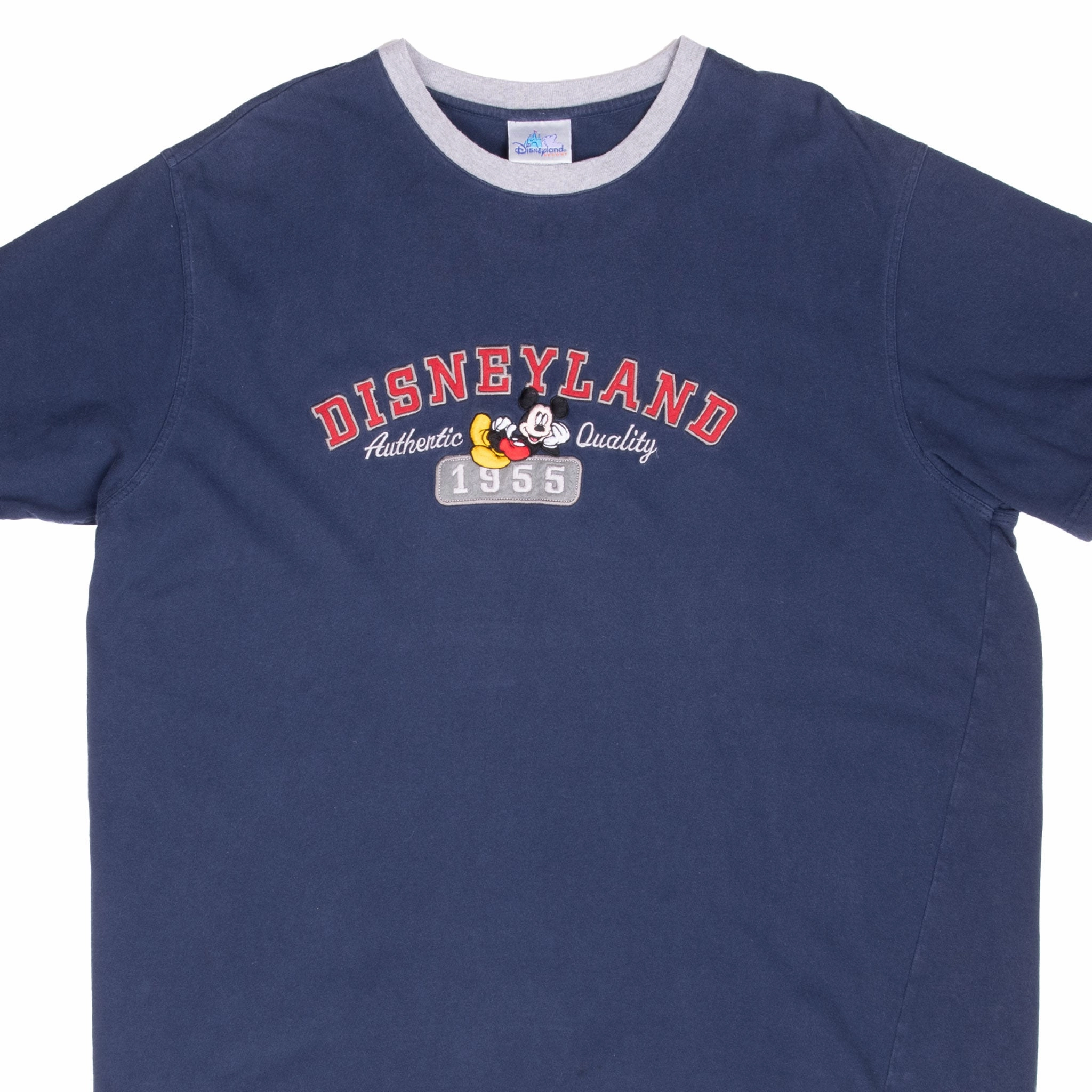 VINTAGE DISNEYLAND MICKEY MOUSE EMBROIDERED 1990S TEE SHIRT 2XL Modern Style Trend