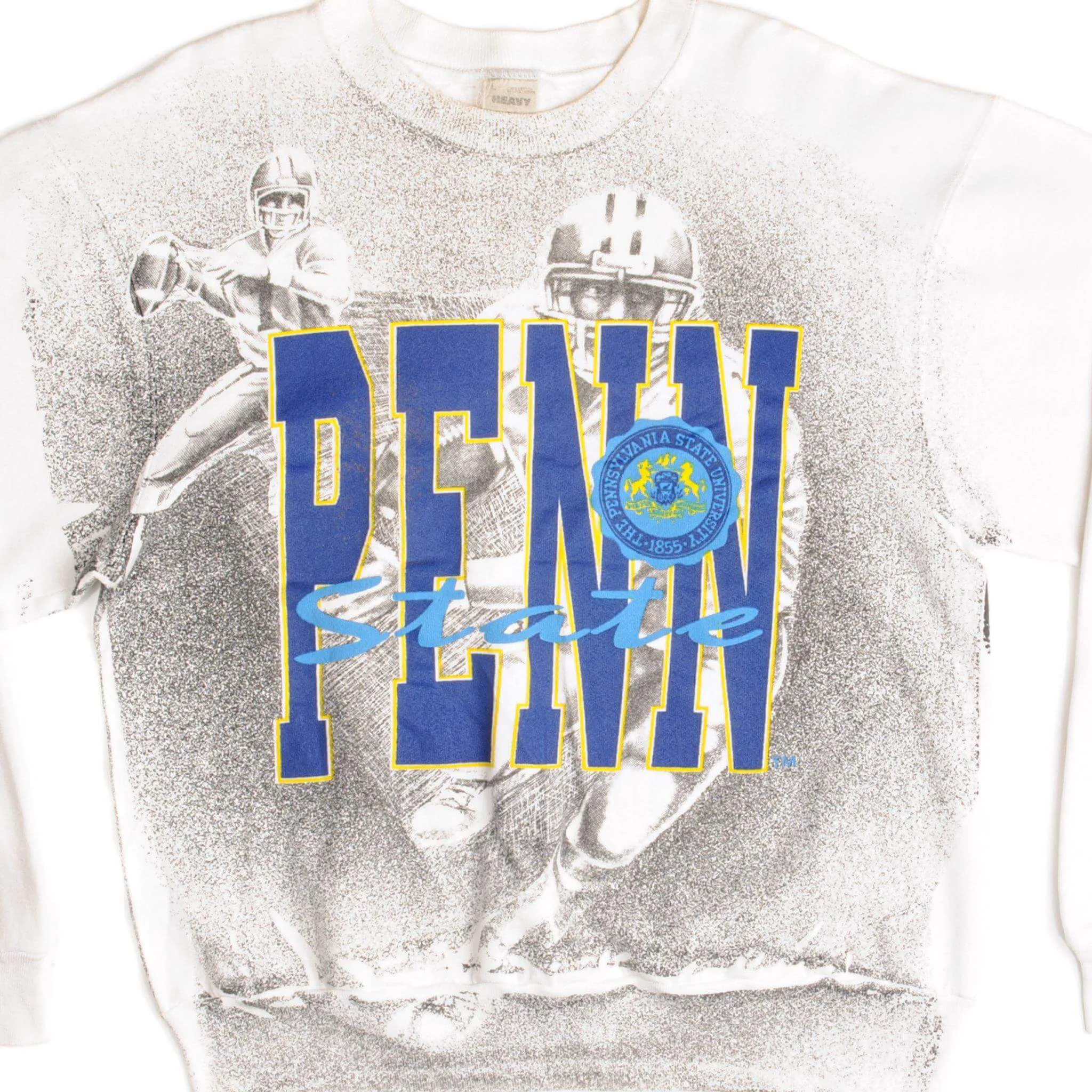 VINTAGE ALL OVER PRINT PENN STATE UNIVERSITY SWEATSHIRT 1990s  LARGE MADE IN USA Limited Edition Relaxed Essentials