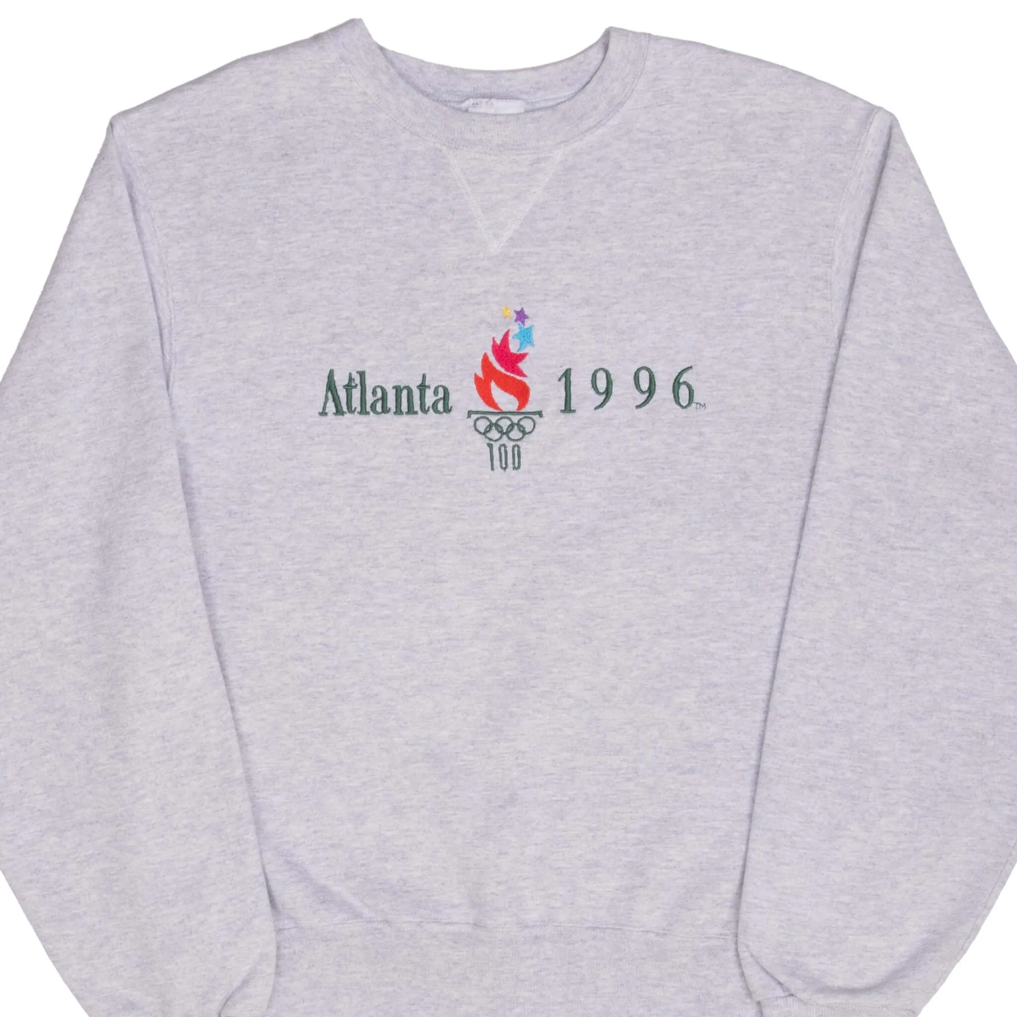 VINTAGE ATLANTA OLYMPICS 1996 GREY CHAMPION SWEATSHIRT MEDIUM dancing suitable