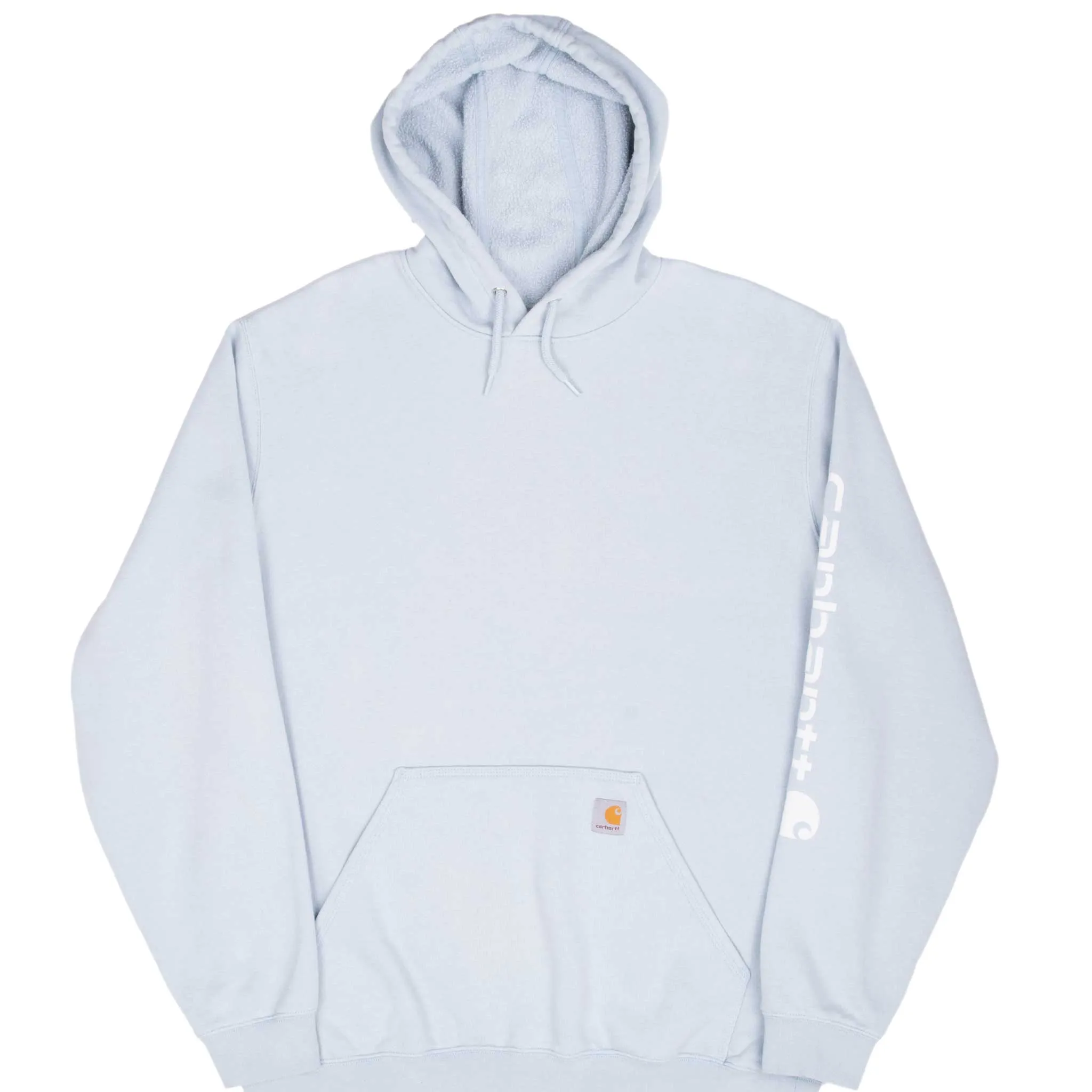 VINTAGE CARHARTT LIGHT BLUE HOODIE SWEATSHIRT 2000S XL TALL Streetwear Chill Comfort