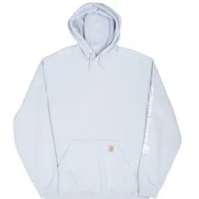 VINTAGE CARHARTT LIGHT BLUE HOODIE SWEATSHIRT 2000S XL TALL Streetwear Chill Comfort