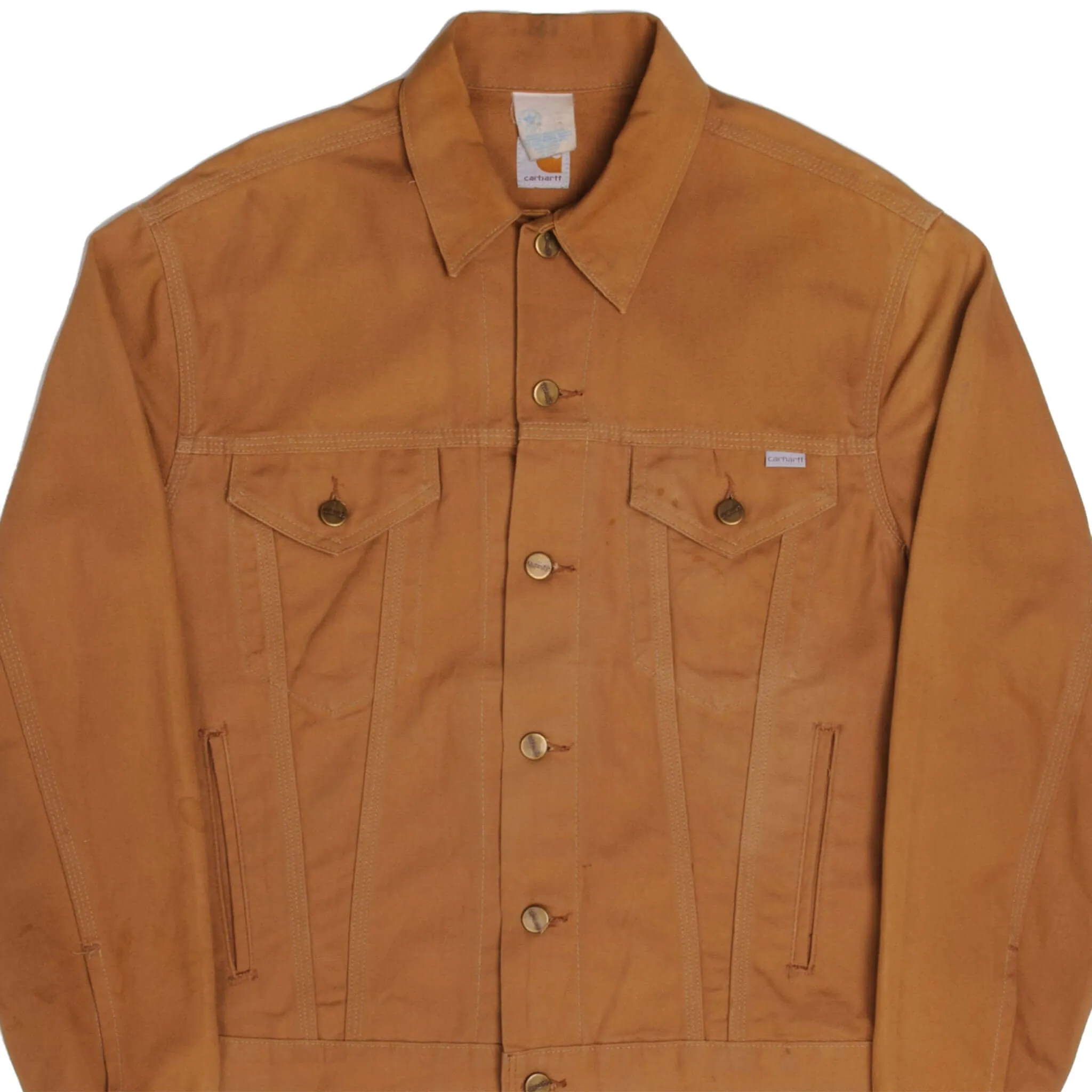 elderly people Trail Travel VINTAGE CARHARTT TRUCKER JACKET SIZE SMALL MADE IN USA