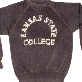 VINTAGE CHAMPION KANSAS STATE COLLEGE SWEATSHIRT MID 1960's LARGE MADE USA Soft and Warm Festival Outfit