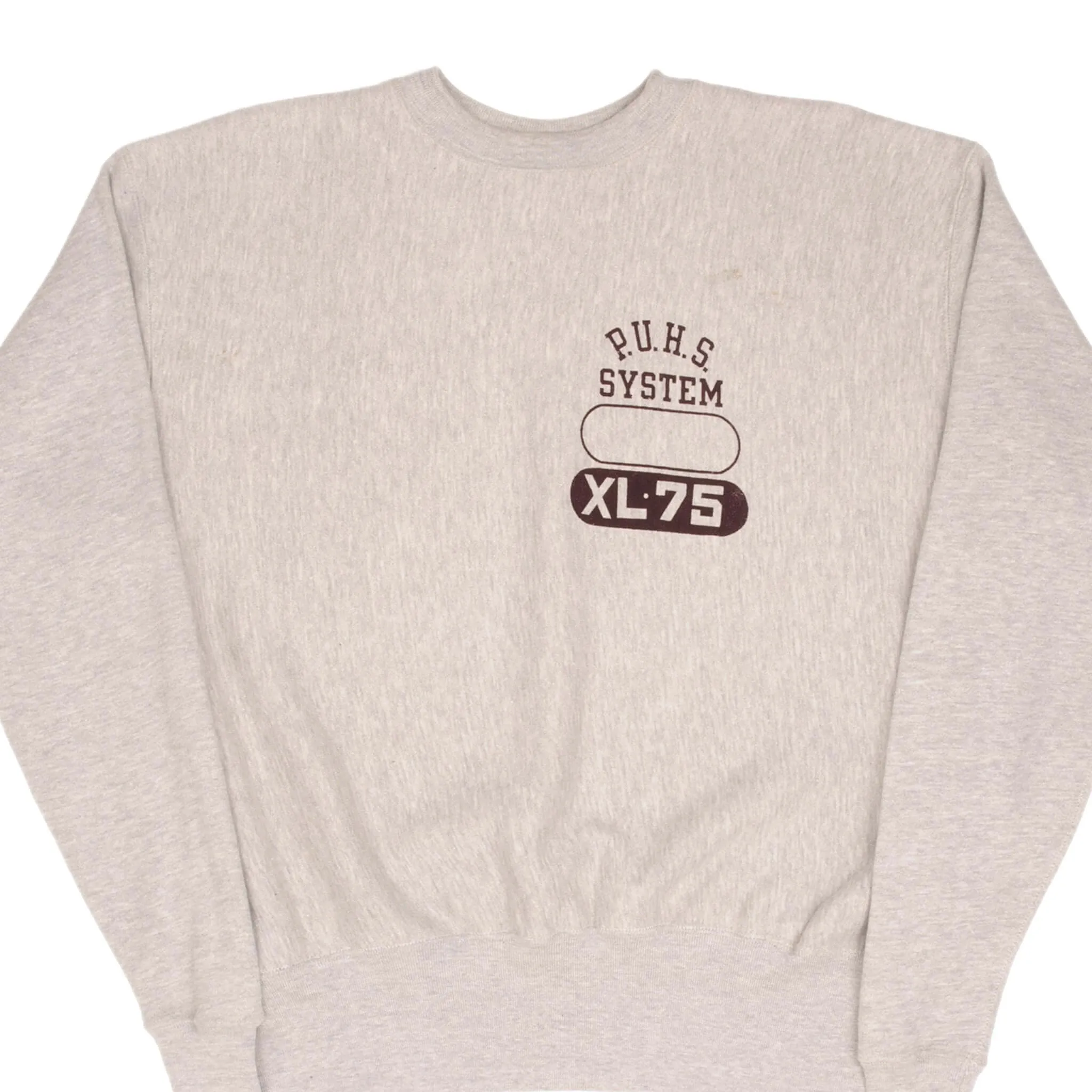 product weekend wear comfort product yoga friendly flexibility VINTAGE CHAMPION P.U.H.S SYSTEM REVERSE WEAVE SWEATSHIRT 1970S XL MADE IN USA