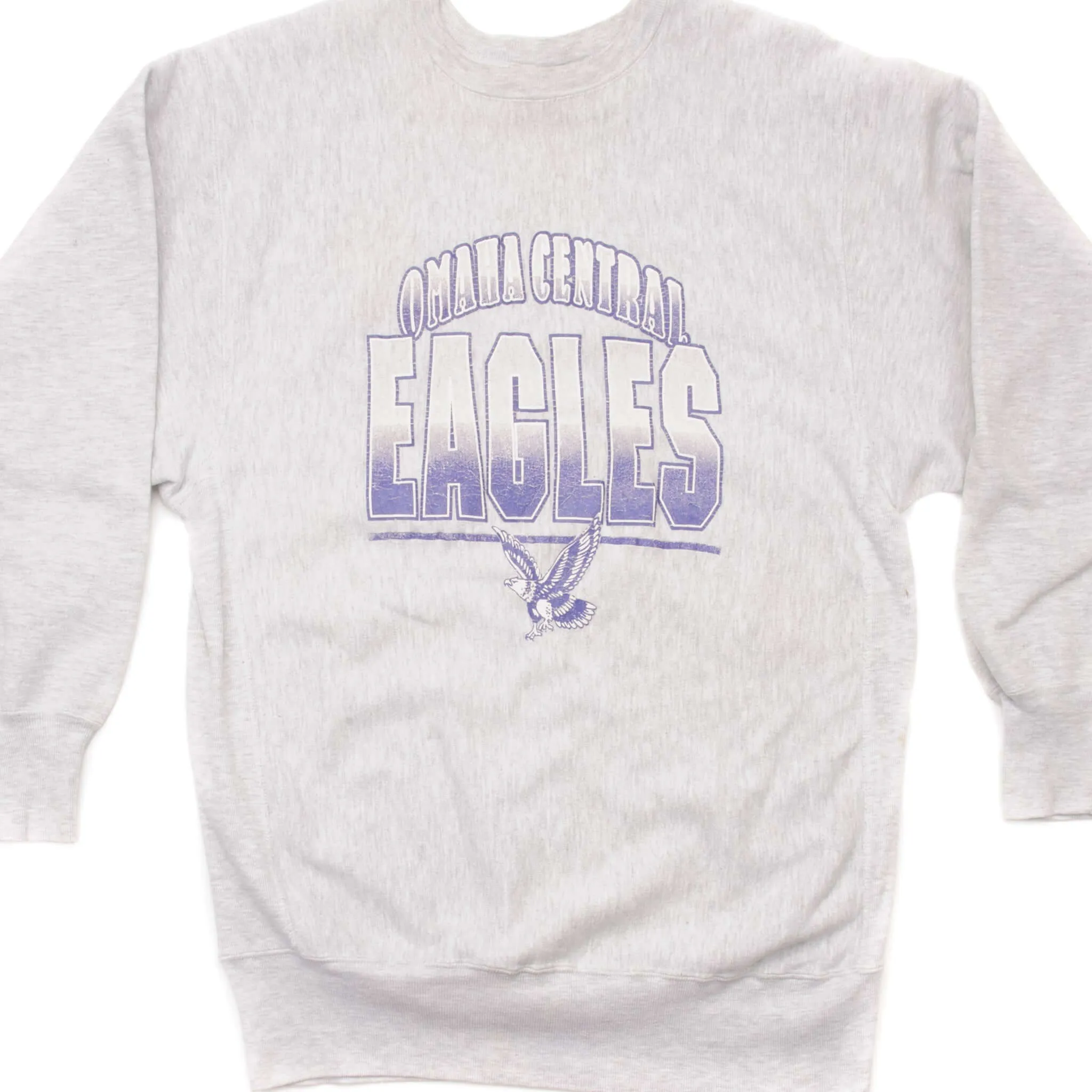 Cozy Vibe VINTAGE CHAMPION REVERSE WEAVE OMAHA CENTRAL EAGLES SWEATSHIRT 90S LARGE MADE US