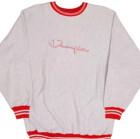 VINTAGE CHAMPION REVERSE WEAVE SPELLOUT SWEATSHIRT 1990S 2XL MADE IN USA slim fit