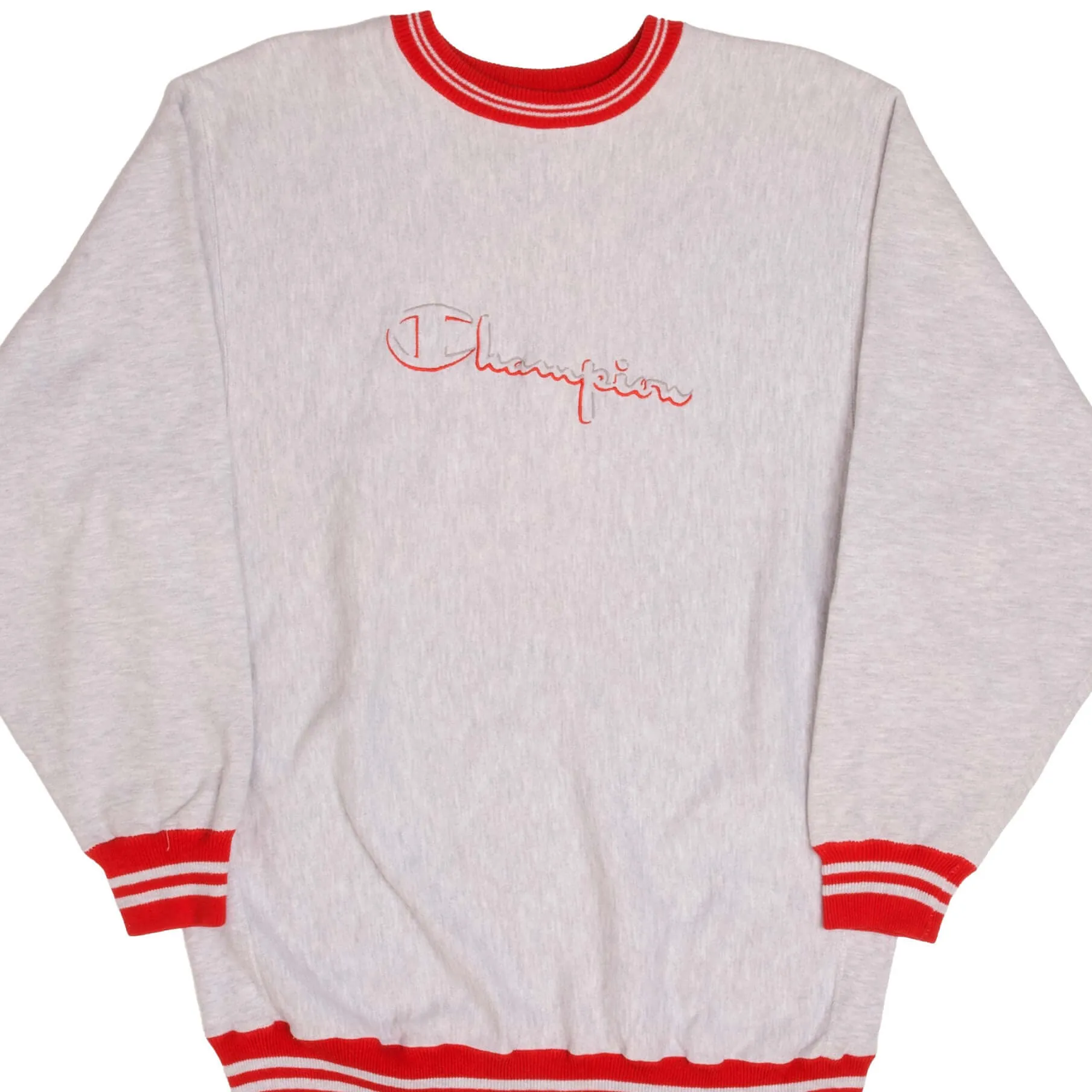 VINTAGE CHAMPION REVERSE WEAVE SPELLOUT SWEATSHIRT 1990S 2XL MADE IN USA slim fit