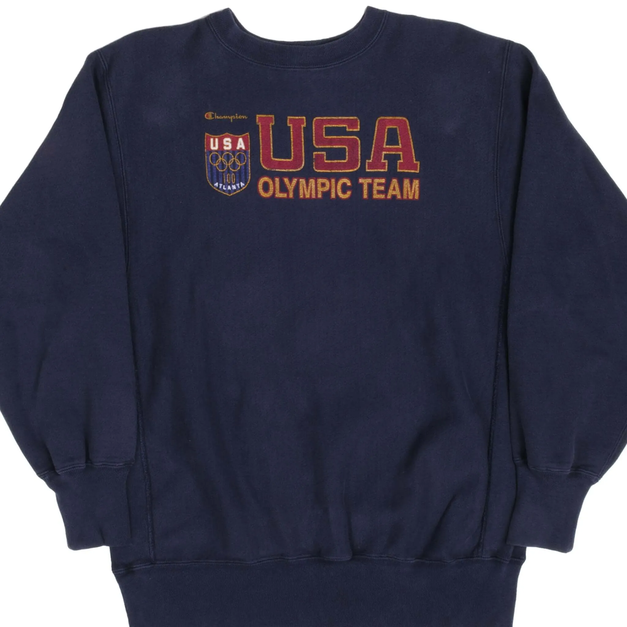 fuzzy texture Soft Feel VINTAGE CHAMPION REVERSE WEAVE USA OLYMPIC TEAM SWEATSHIRT 1996 XL MADE USA