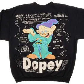 VINTAGE DISNEY DOPEY SWEATSHIRT SIZE LARGE Floral Motif