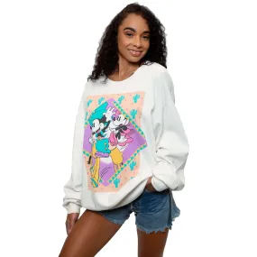 VINTAGE DISNEY MICKEY COWBOY SWEATSHIRT SIZE XL MADE IN USA 1980s Durable Build