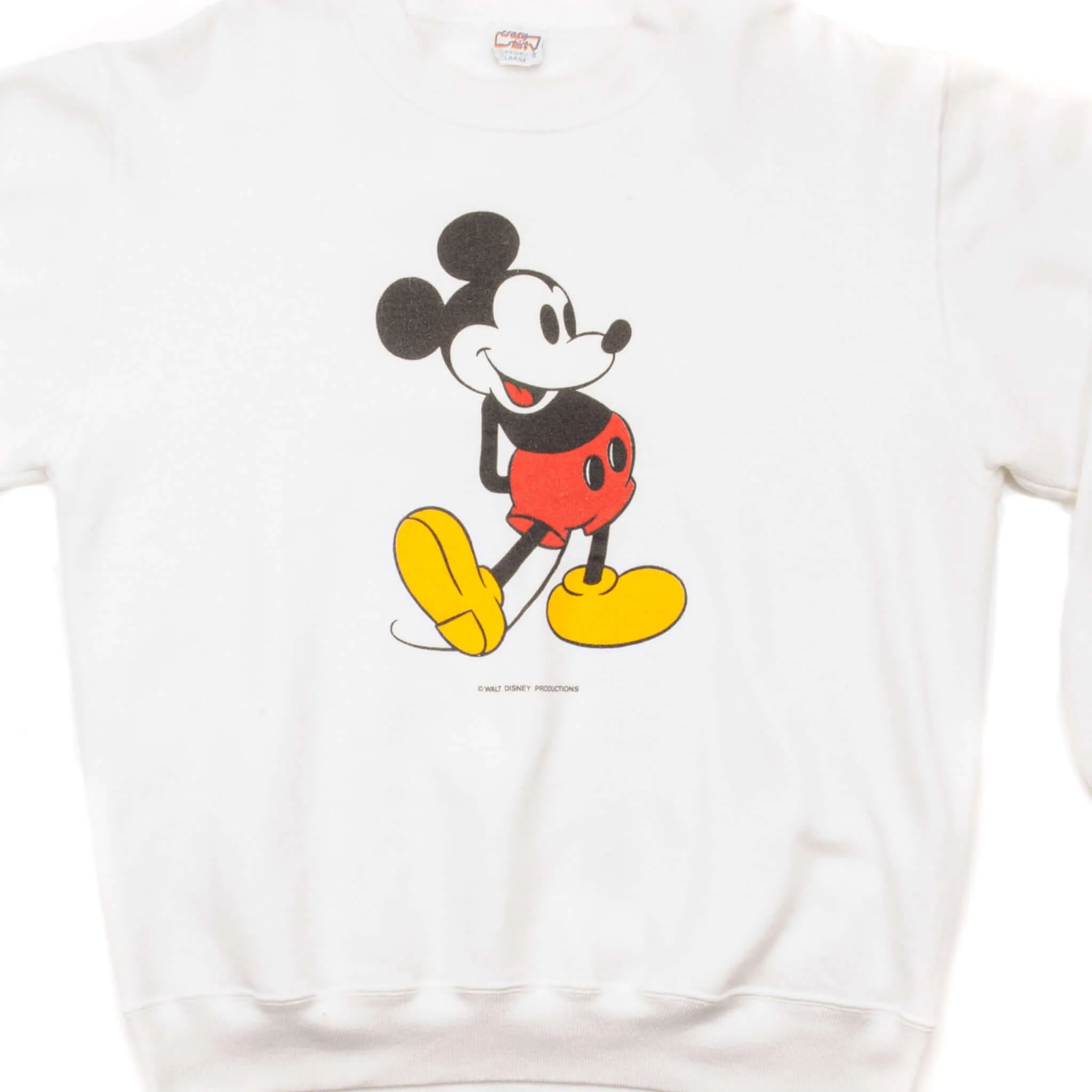 Reinforced Elbows VINTAGE DISNEY MICKEY MOUSE SWEATSHIRT SIZE LARGE MADE IN USA