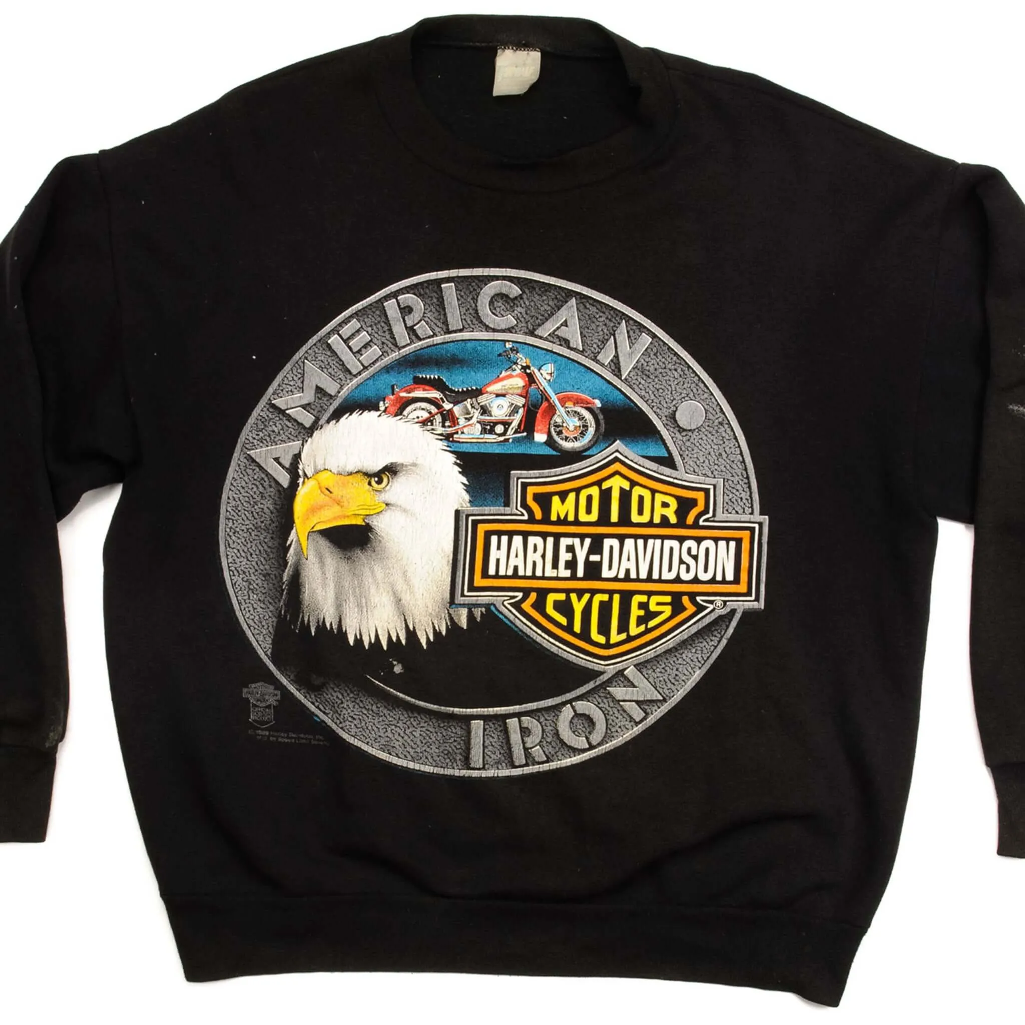 Winter Motion VINTAGE HARLEY DAVIDSON AMERICAN IRON SWEATSHIRT 1988 SIZE XL MADE IN USA