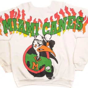 VINTAGE MIAMI HURRICANES FOOTBALL SWEATSHIRT SIZE LARGE MADE IN USA single layer product personalization creativity