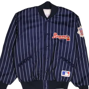 VINTAGE MLB ATLANTA BRAVES VARSITY JACKET SIZE LARGE MADE IN USA Cool Weather Layer