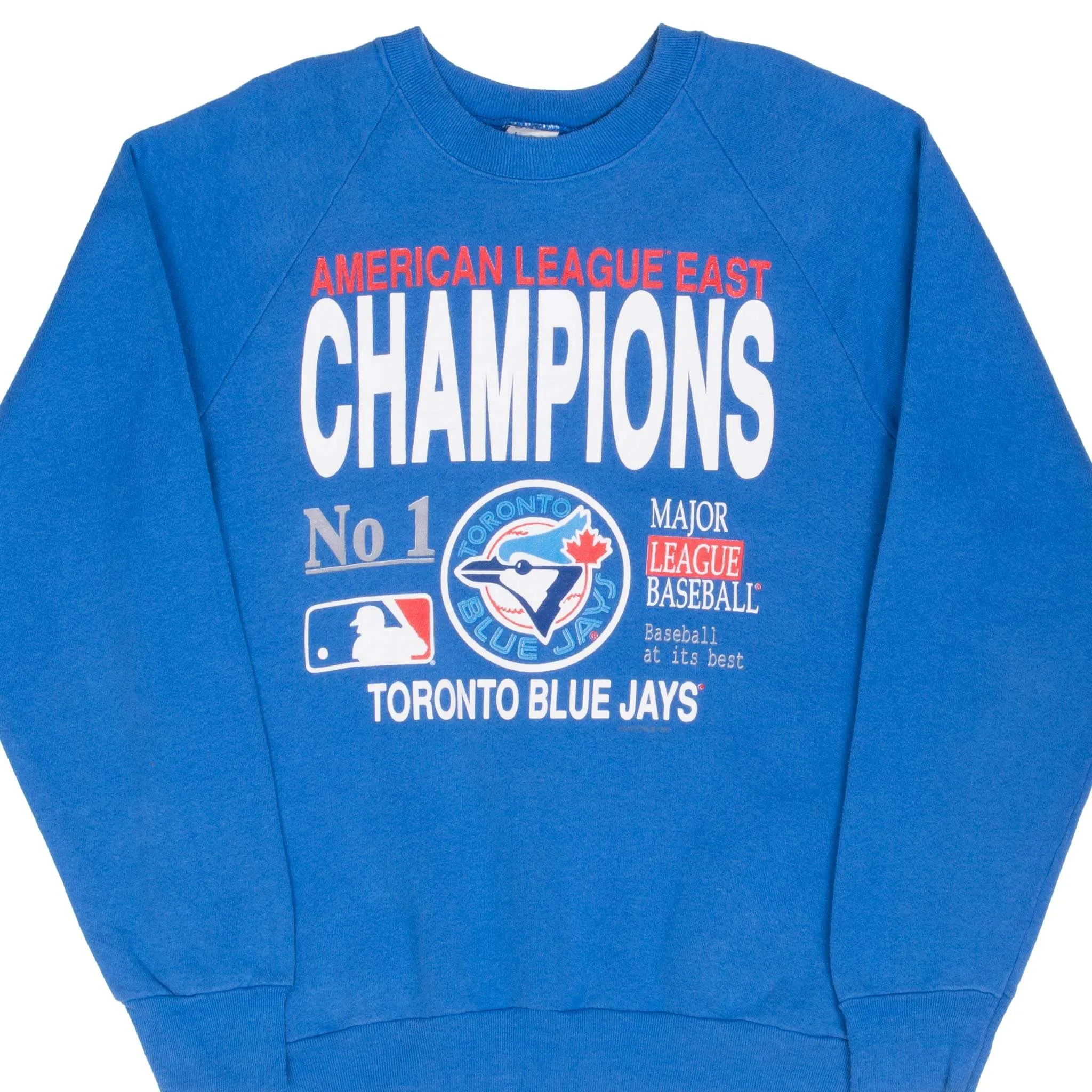 Comfy Apparel VINTAGE MLB TORONTO BLUE JAYS CHAMPIONS 1989 SWEATSHIRT LARGE MADE IN USA