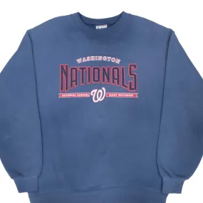 Modern Minimal appropriate for work VINTAGE MLB WASHINGTON NATIONALS 2004 BLUE SWEATSHIRT LARGE