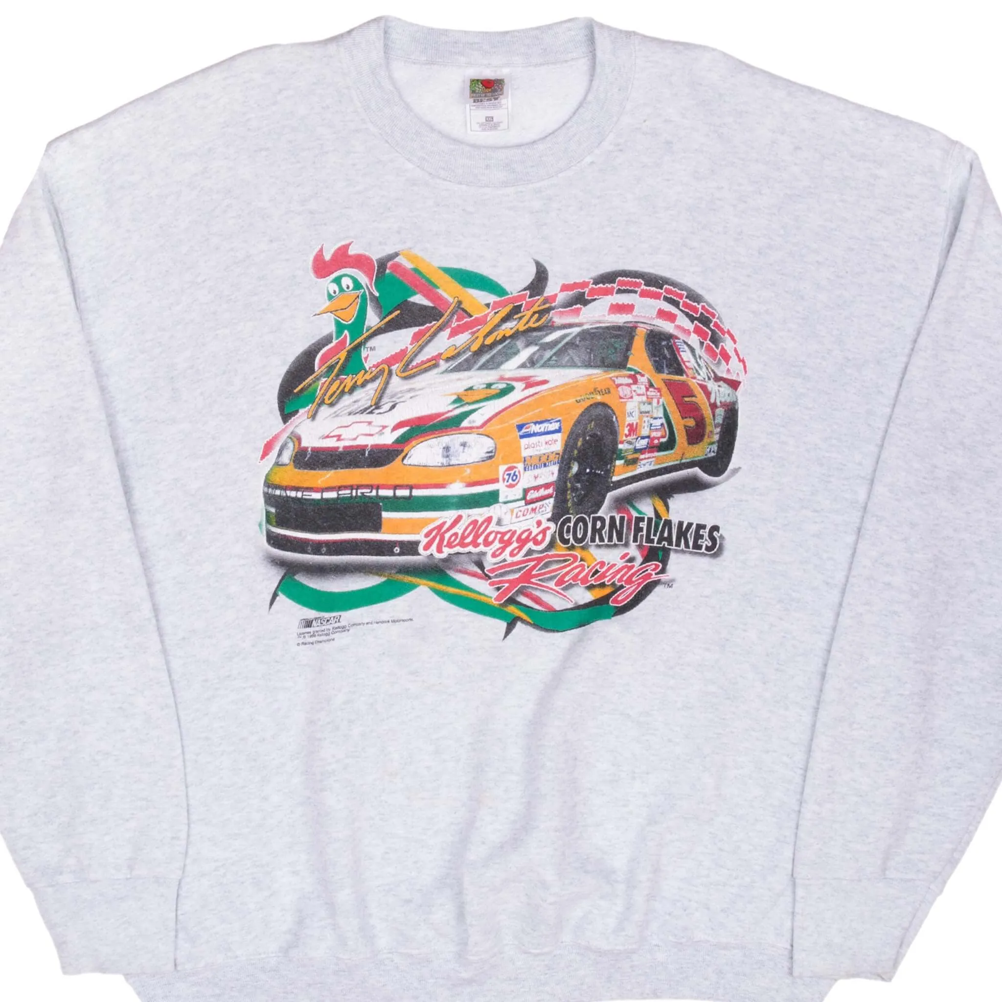 bag accents VINTAGE NASCAR TERRY LABONTE KELLOGG'S SWEATSHIRT 1999 2XL