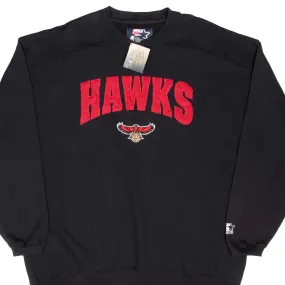 VINTAGE NBA ATLANTA HAWKS BLACK SWEATSHIRT 1990S 2XL DEADSTOCK product trendy catchiness City Cool