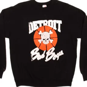 VINTAGE NBA DETROIT BAD BOYS SWEATSHIRT 1980s SIZE LARGE MADE IN USA Layer Minimal
