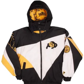 Modular Attachment Points VINTAGE NCAA COLORADO GOLDEN BUFFALOES HEAVY PUFFER JACKET 1990S SIZE SMALL