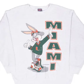 product gym readiness product buckle functionality VINTAGE NCAA MIAMI HURRICANES BUGGS BUNNY SWEATSHIRT 1993 XL MADE IN USA