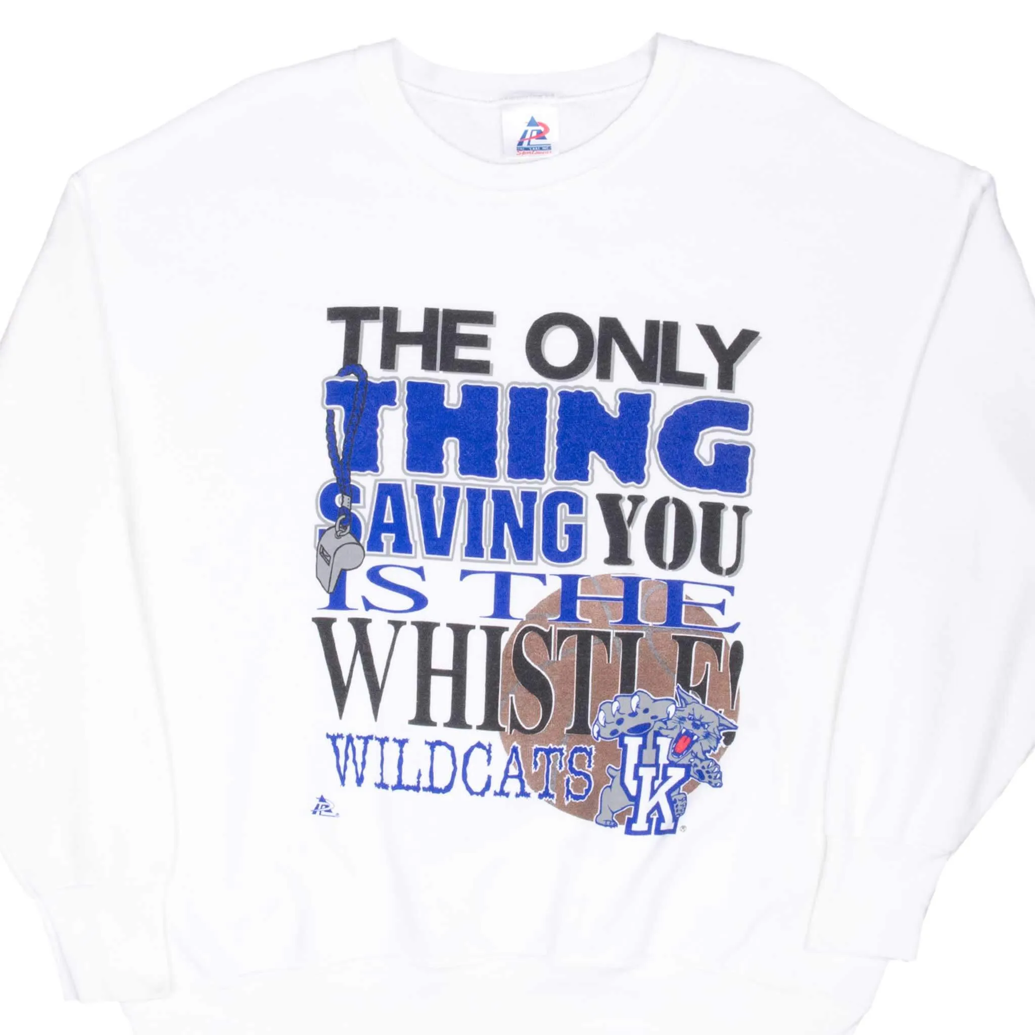 hook accents product lanyard visibility VINTAGE NCAA UNIVERSITY OF KENTUCKY WILDCATS SWEATSHIRT 1990S XL MADE USA