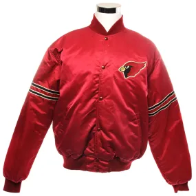 VINTAGE NFL ARIZONA CARDINALS BOMBER JACKET SIZE XL MADE IN USA Illustrate beach scene