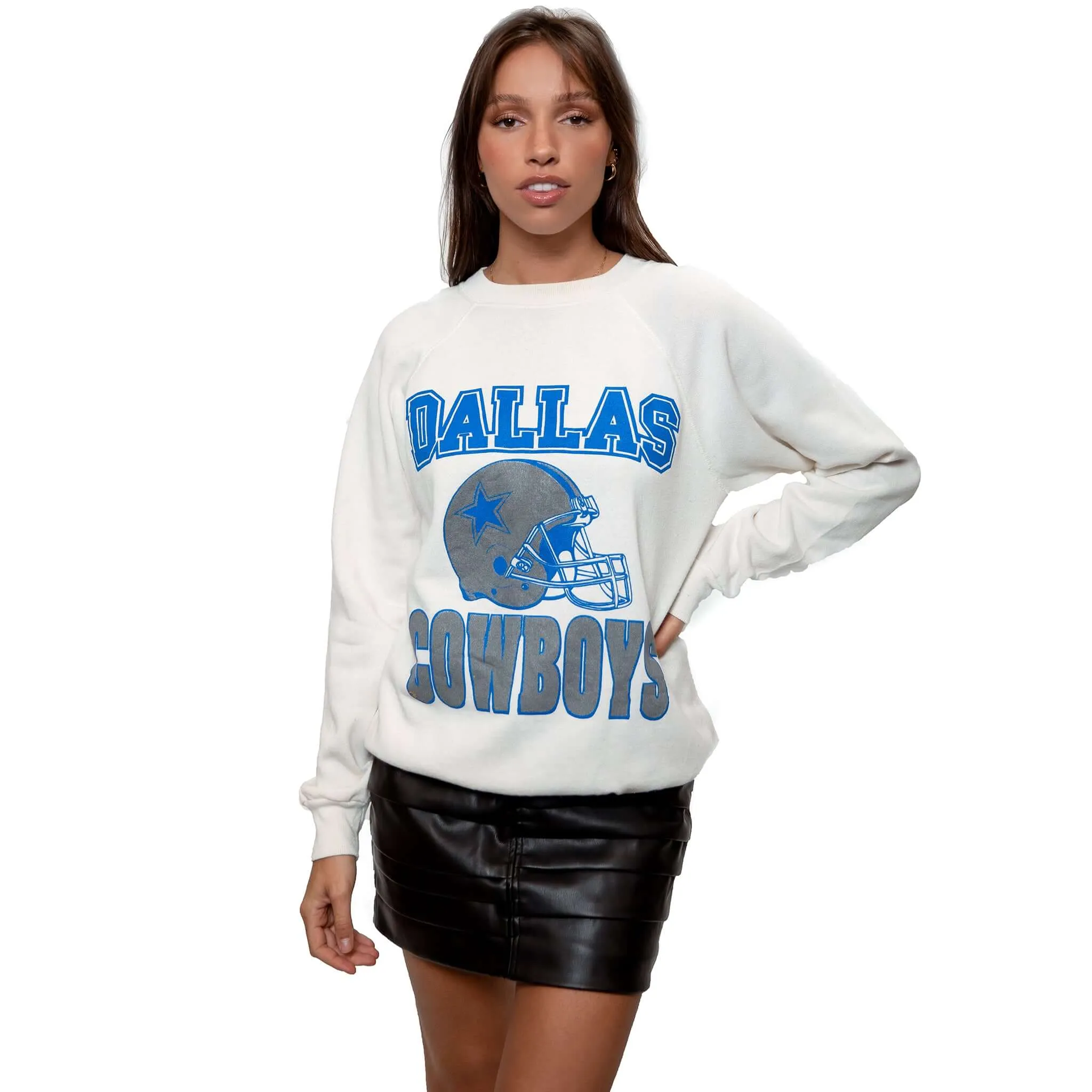 VINTAGE NFL DALLAS COWBOYS SWEATSHIRT SIZE LARGE MADE IN USA Comfy Design Brand Name