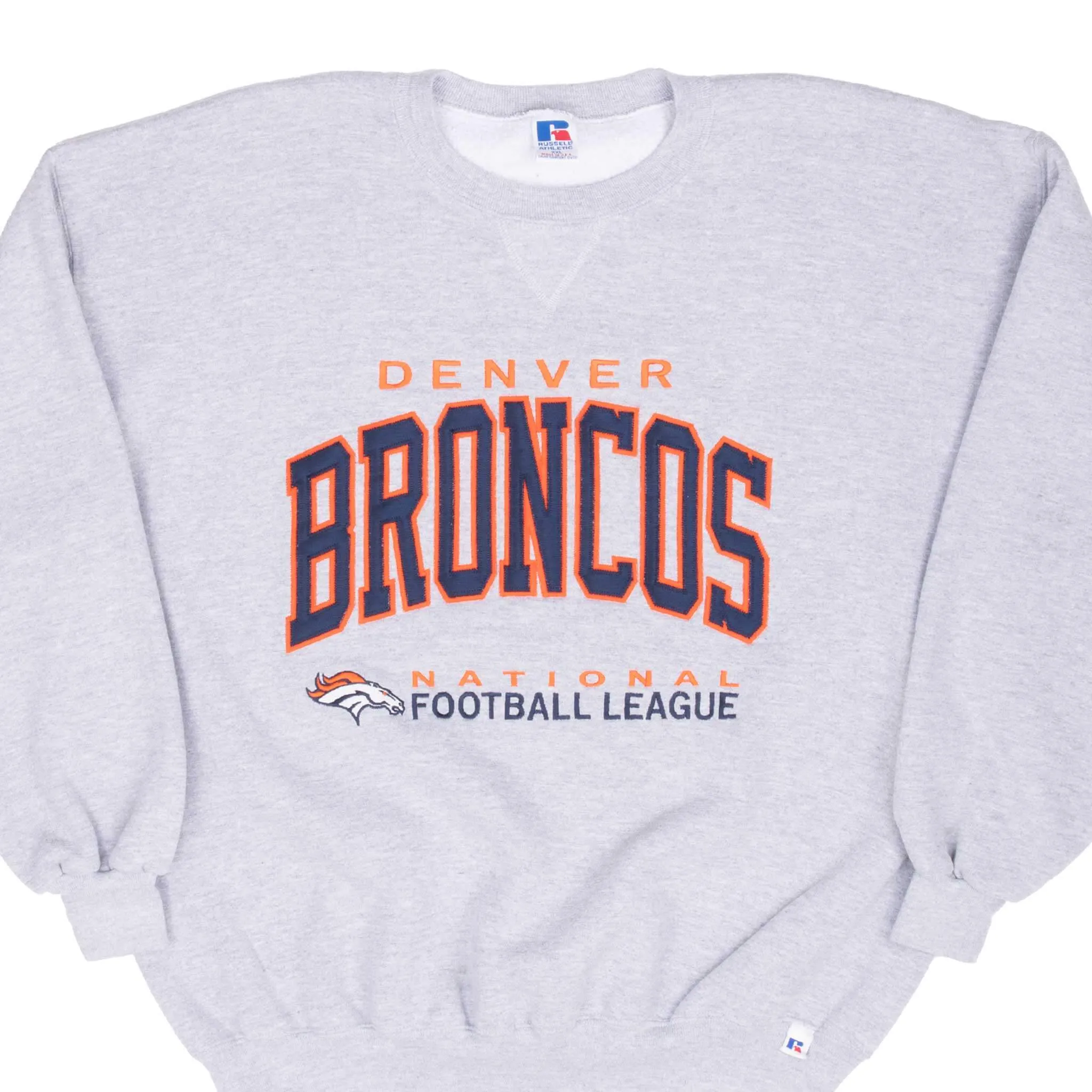VINTAGE NFL DENVER BRONCOS 1990S RUSSELL SWEATSHIRT 2XL MADE IN USA Essential Chic