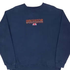 VINTAGE NFL DENVER BRONCOS 1997 AFC CHAMPION SWEATSHIRT XL Water Resistant Chill Vibe