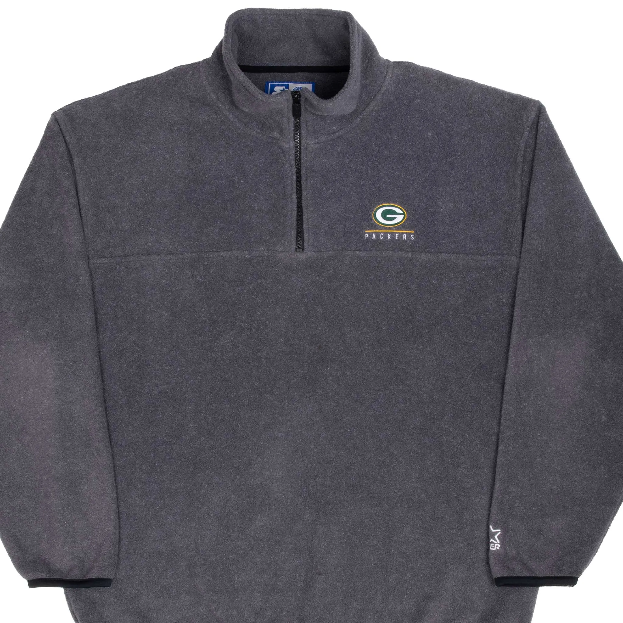 VINTAGE NFL GREEN BAY PACKERS QUARTER ZIP PULLOVER FLEECE JACKET SIZE XL 1990S suitable for sports competitions All-Weather Comfort