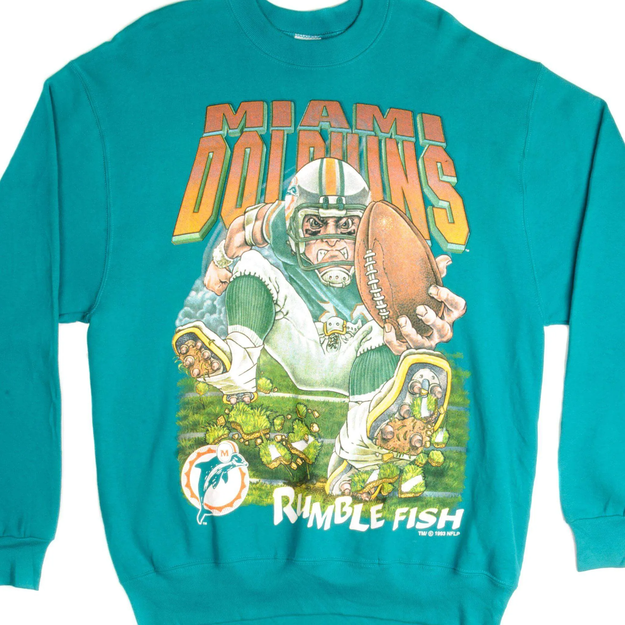 Timeless Active VINTAGE NFL MIAMI DOLPHINS SWEATSHIRT 1993 SIZE XL MADE IN USA
