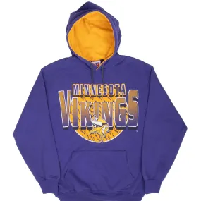 Timeless Fashion VINTAGE NFL MINNESOTA VIKINGS HOODIE SWEATSHIRT 1990S MEDIUM MADE IN USA