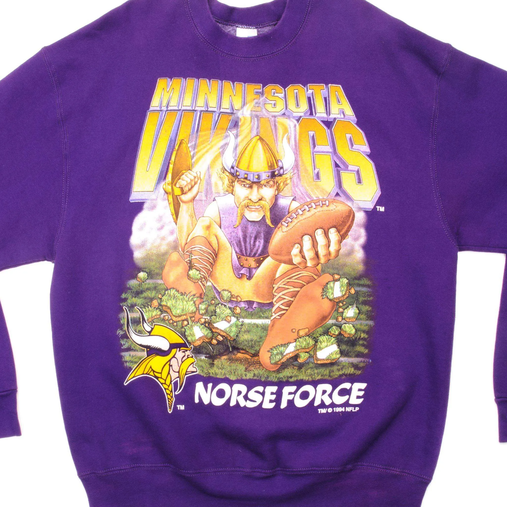 VINTAGE NFL MINNESOTA VIKINGS SWEATSHIRT 1994 SIZE XL MADE IN USA Snuggly Fit Street Essential