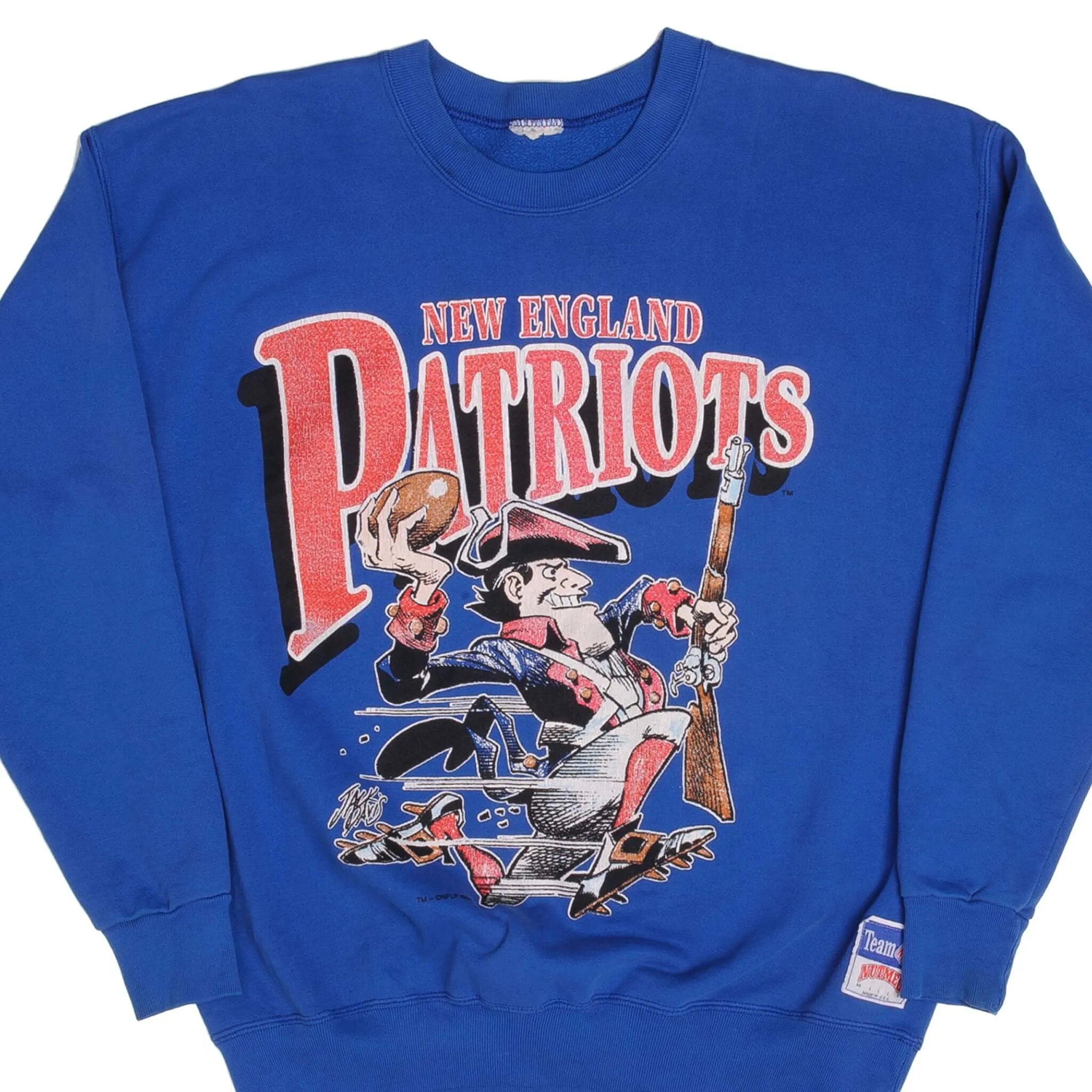 All-Day Wear VINTAGE NFL NEW ENGLAND PATRIOTS SWEATSHIRT 1988 XL MADE USA