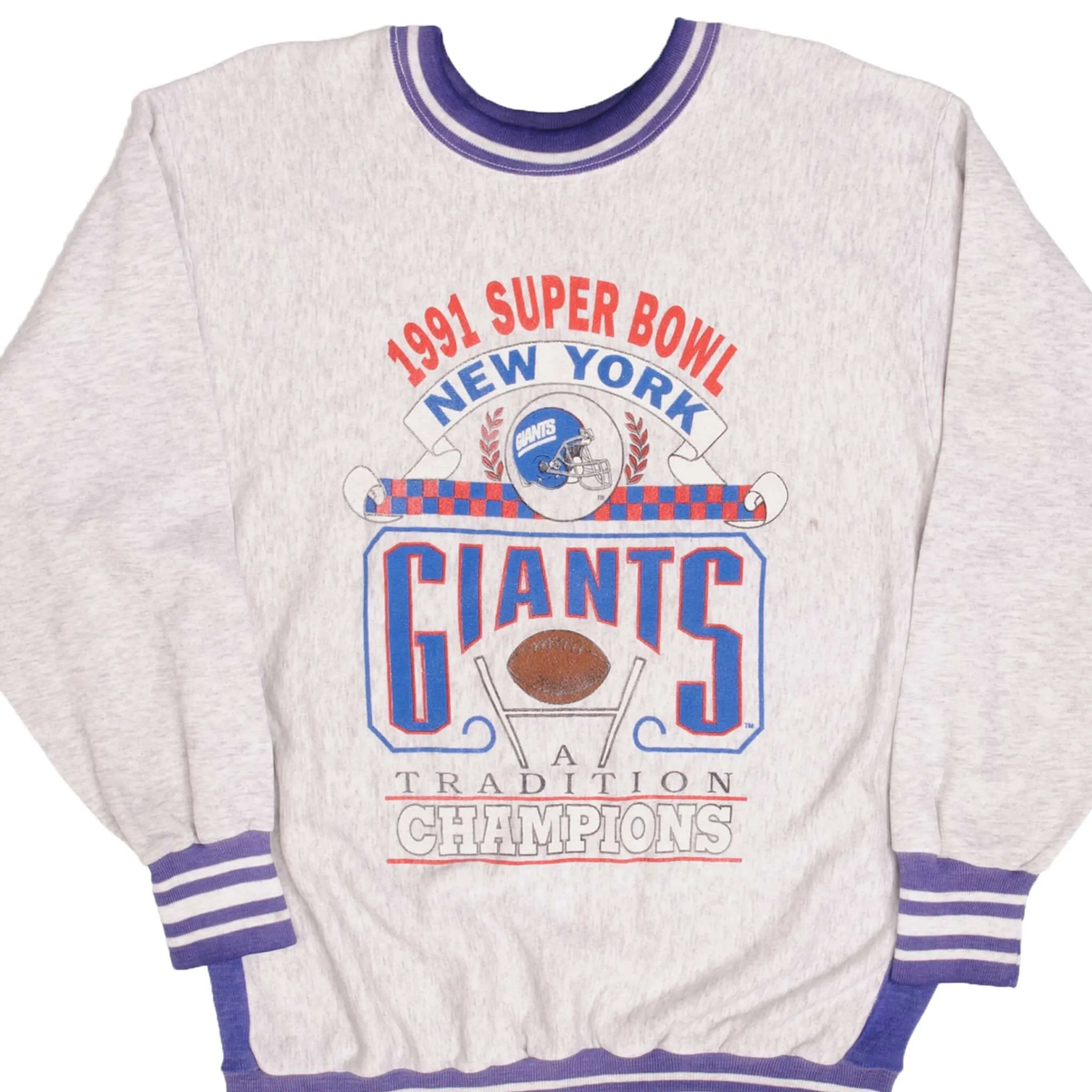 Unique selling points VINTAGE NFL NEW YORK GIANTS 1991 SWEATSHIRT LARGE MADE USA