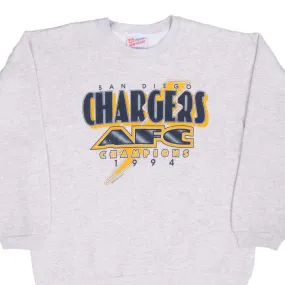 VINTAGE NFL SAN DIEGO CHARGERS AFC CHAMPIONS 1994 SWEATSHIRT LARGE MADE IN USA Fashion Hoodie