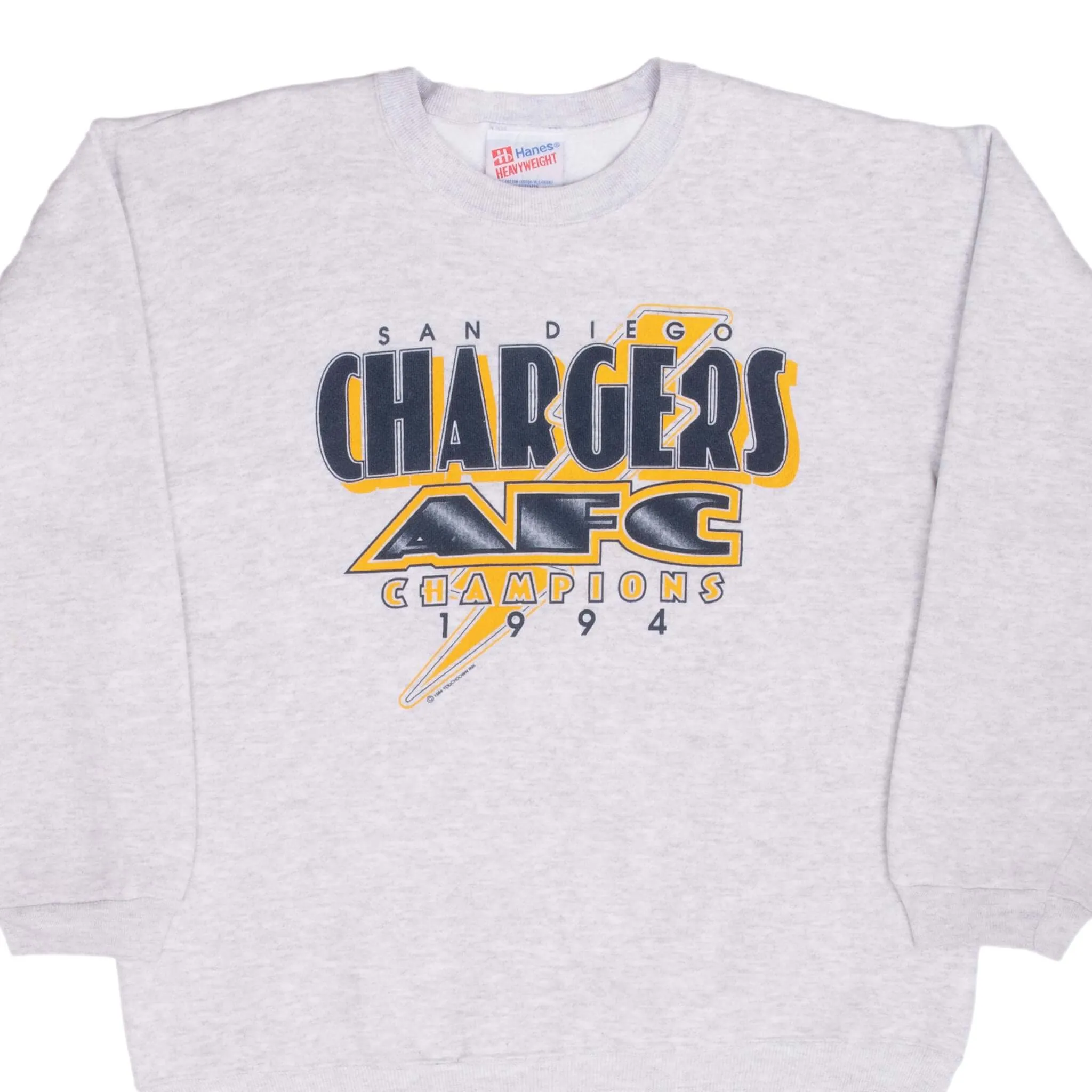 VINTAGE NFL SAN DIEGO CHARGERS AFC CHAMPIONS 1994 SWEATSHIRT LARGE MADE IN USA Fashion Hoodie