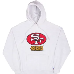 VINTAGE NFL SAN FRANCISCO 49ERS 1990S GREY HOODIE SWEATSHIRT LARGE MADE IN USA Relaxing Wear