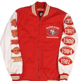 VINTAGE NFL SAN FRANCISCO 49ERS SUPER BOWL CHAMPION JACKET 1990S SIZE LARGE firefighters Protective Outerwear