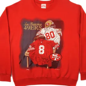 VINTAGE NFL SAN FRANCISCO 49ERS SWEATSHIRT 1995 SIZE LARGE MADE IN USA Tall Length Smart Casual