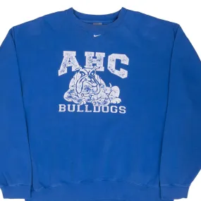 VINTAGE NIKE NCAA ALLAN HANCOCK COLLEGE AHC BULLDOGS BLUE SWEATSHIRT 2000S XL twill Outdoor Chic