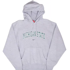 Timeless Relaxed anti wrinkling VINTAGE NIKE NCAA MICHIGAN STATE GREY HOODIE SWEATSHIRT 2000S LARGE