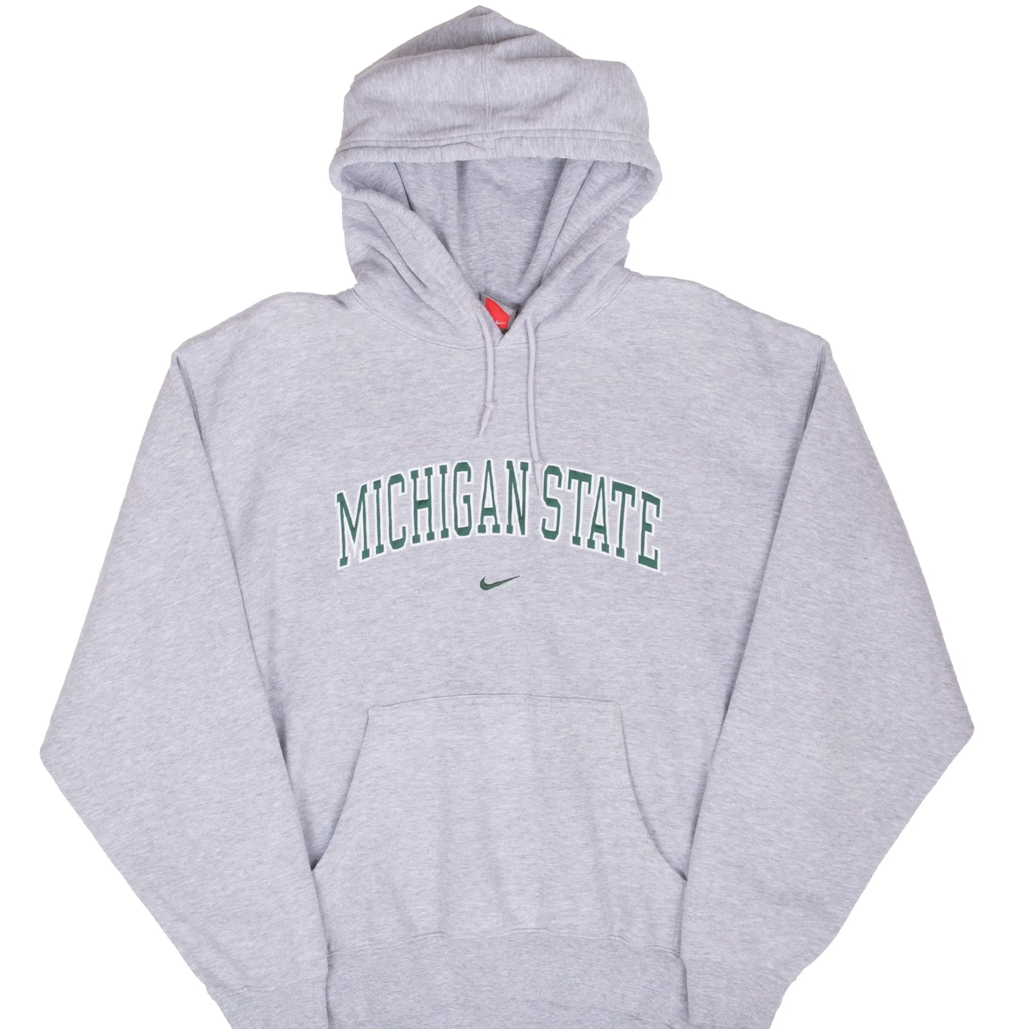 Timeless Relaxed anti wrinkling VINTAGE NIKE NCAA MICHIGAN STATE GREY HOODIE SWEATSHIRT 2000S LARGE