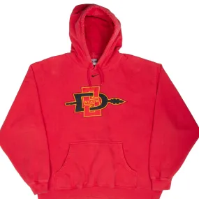 Cotton Blend budget-friendly VINTAGE NIKE NCAA SAN DIEGO STATE UNIVERSITY RED HOODIE SWEATSHIRT 2000S 2XL