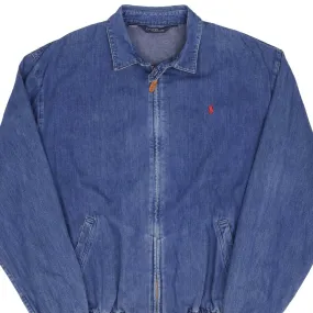 Money VINTAGE POLO RALPH LAUREN DENIM HARRINGTON JACKET SIZE XL MADE IN USA 1980s