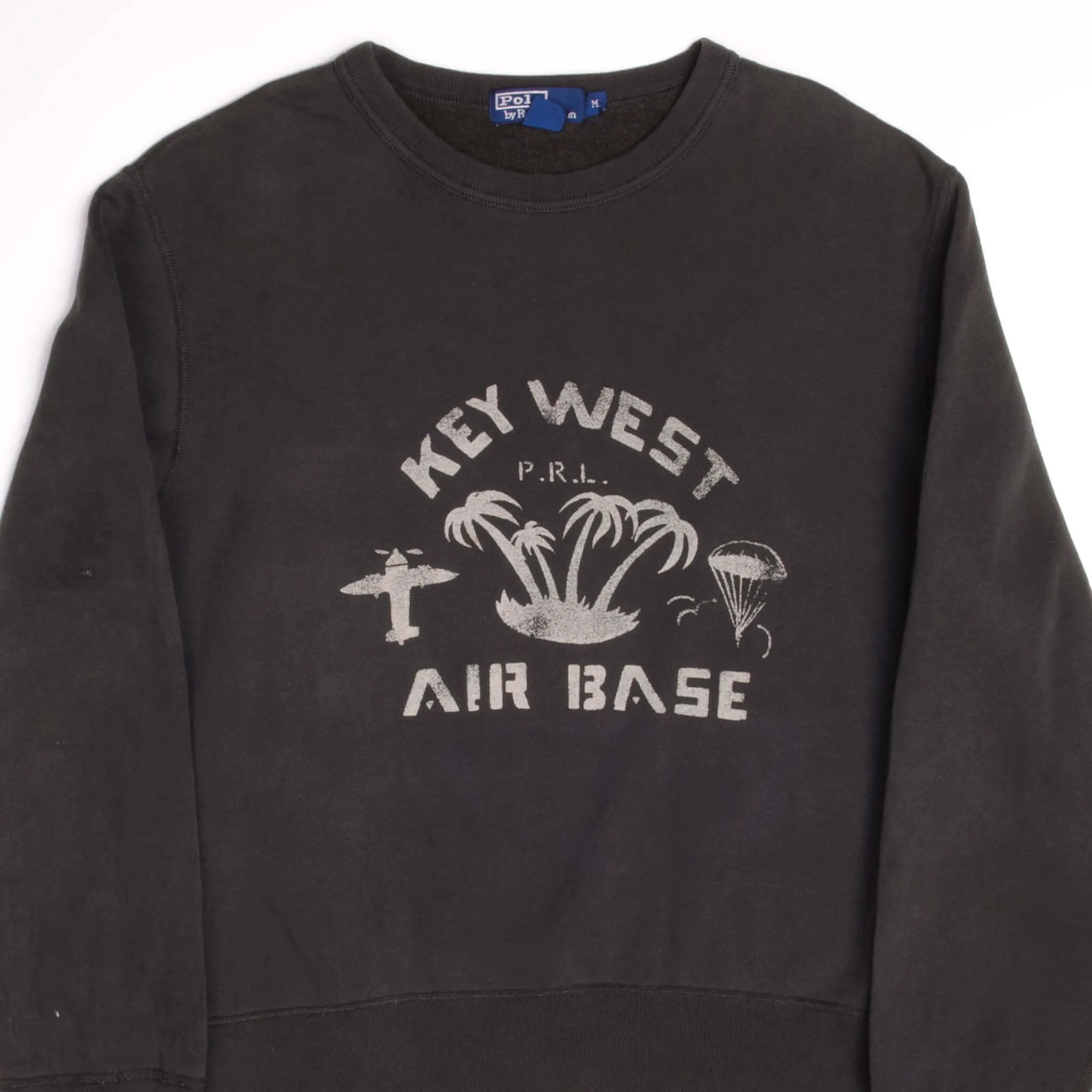 absorbent Bright Hue VINTAGE POLO RALPH LAUREN KEY WEST AIR BASE SWEATSHIRT SIZE MEDIUM 1990S MADE IN USA