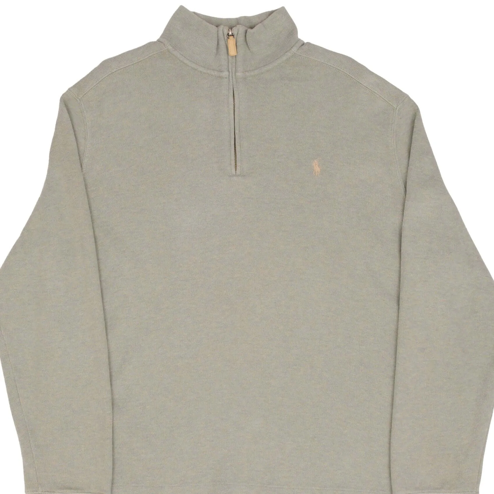 VINTAGE POLO RALPH LAUREN SAGE GREEN QUARTER 1/4 ZIP SWEATER 1990S SIZE XL Fall Timeless Style