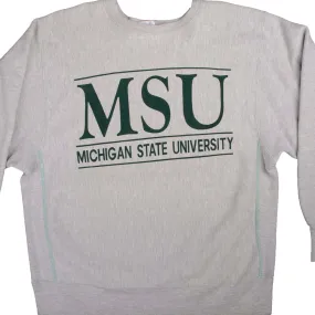 quick dry VINTAGE REVERSE WEAVE CHAMPION MICHIGAN STATE SWEATSHIRT 1980S LARGE MADE IN USA