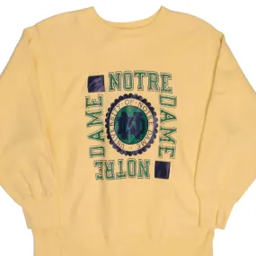 Odor Free Odor-resistant VINTAGE REVERSE WEAVE CHAMPION NOTRE DAME UNI SWEATSHIRT 1990S LARGE MADE USA